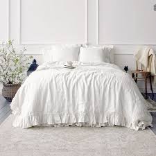 optical white linen comforter cover