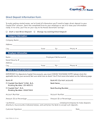 Free Capital One 360 Direct Deposit Authorization Form