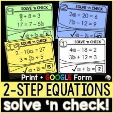 59 two step equations ideas equations