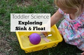 for toddlers: sink and float activities