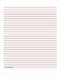 Free printable lined paper template in different sizes with various widths between the lines. 23 Lined Paper Templates Free Premium Templates