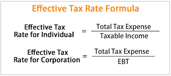 Effective Tax Rate Formula How To Calculate Effective Tax