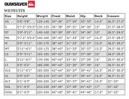 65 Organized Quiksilver Mens Size Chart