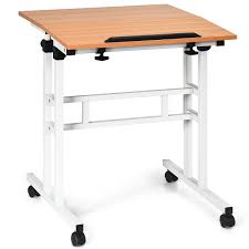 Tips on how to choose the best height adjustable standing desk in the best height adjustable standing desks for 2021. Costway Mobile Standing Desk Height Adjustable Sit Stand Workstation Stand Up Desk 2in1 Walmart Com Walmart Com