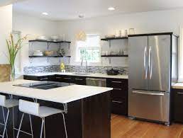Use baskets to organize any items that might be an. Portfolio Recraft Home Remodeling Kitchen With Shelves Instead Of Cabinets Upper Kitchen Cabinets Kitchen Remodel