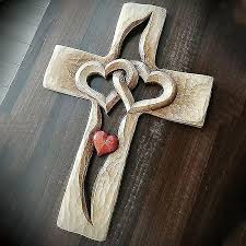 Carved Wooden Cross With Hollow