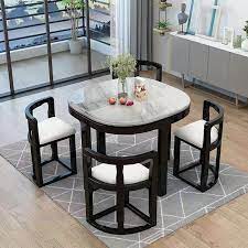 Solid Wood Dining Tables And Chairs Set