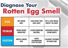 sulfur rotten egg smell in tap water