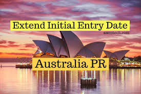 extend australia pr initial entry date