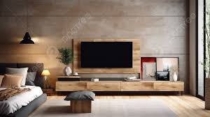 sleek wooden cabinet 3d concept