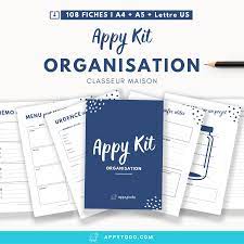 Appy Kit Organisation - classeur maison - Bleu – appytodo