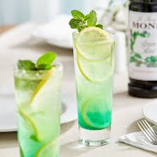 green mint flavoring syrup