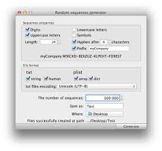 random sequences generator for