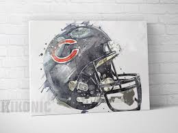 Chicago Bears Helmet Poster Canvas
