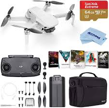 Drone FlyCam Quadcopter with 2.7K Camera 3-Axis Gimbal Bundle with Case,  64GB microSD Card, Corel PC Software Pack