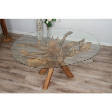 Reclaimed Teak Root Oval Dining Table