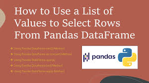 list of values in pandas dataframe