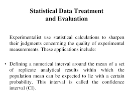 statistical data treatment and