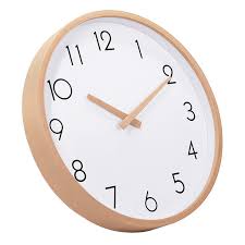 Wall Clock Wood 12 Inch Silent Large