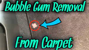 remove gum melted candy from carpet