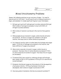 Mixed Stoichiometry Problems