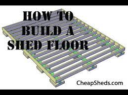 build a wooden storage shed floor