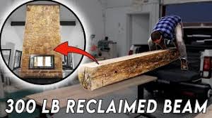 how to hang a reclaimed beam mantel