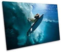 Surfer Surf Board Wave Print Single