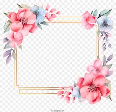 vector fl frame with pink and blue