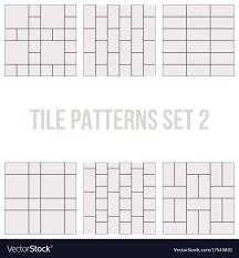 set of thin line seamless pattern brick