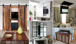 clever and stylish ideas how to hide tv