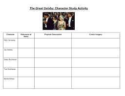 The Great Gatsby Character Study