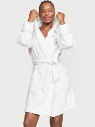 terry hooded short robe victoria s