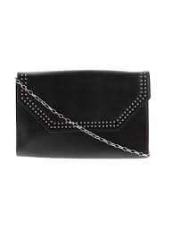 Details About Halogen Women Black Leather Clutch One Size