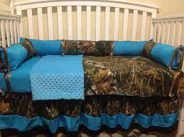 Blue Camo Crib Bedding Set 59