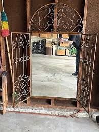 Wrought Iron Garden Gate Wall Mirror