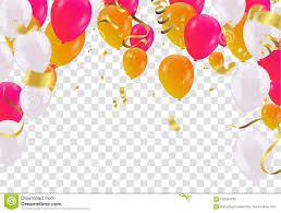 Balloons Header Background Design Element Of Birthday Or