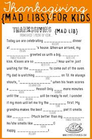 free thanksgiving mad libs printable