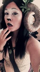 satyr costume faun makeup ram horns