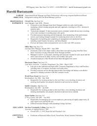 Cv Objective Examples Sales Sales Resume Retail Sales Supervisor