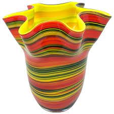 Swirl Glass Murano Venetian Glass Vase