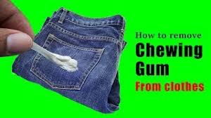 how to remove gum from clothes in 8