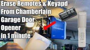 erase chamberlain garage door remotes