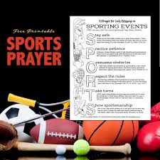 a sports prayer guide free printable