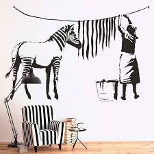 Banksy Wall Sticker Zebra