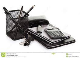 Set Of Office Accessories Stock Image Image Of Pencil