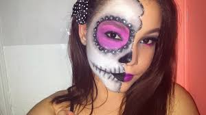 halloween makeup tutorial half face
