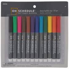 Color Bullet Tip Dry Erase Markers