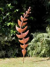 Sculpture Copper Leaf Big Fern Oak