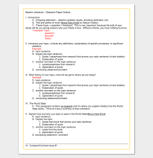 Research Paper Outline Template       Examples  Formats   Samples 